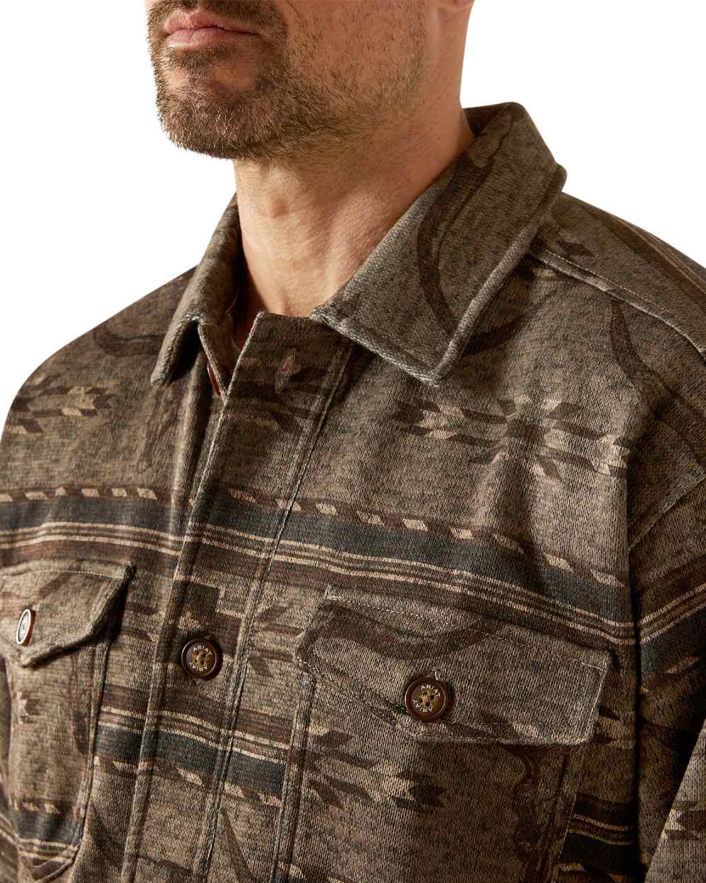 Ariat Mens Caldwell Printed Shirt Jacket - Image 4