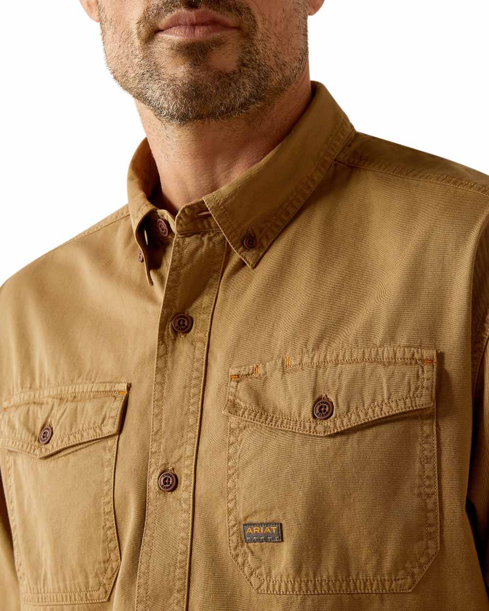 Ariat Mens Rebar Washed Twill Work Shirt - Image 4