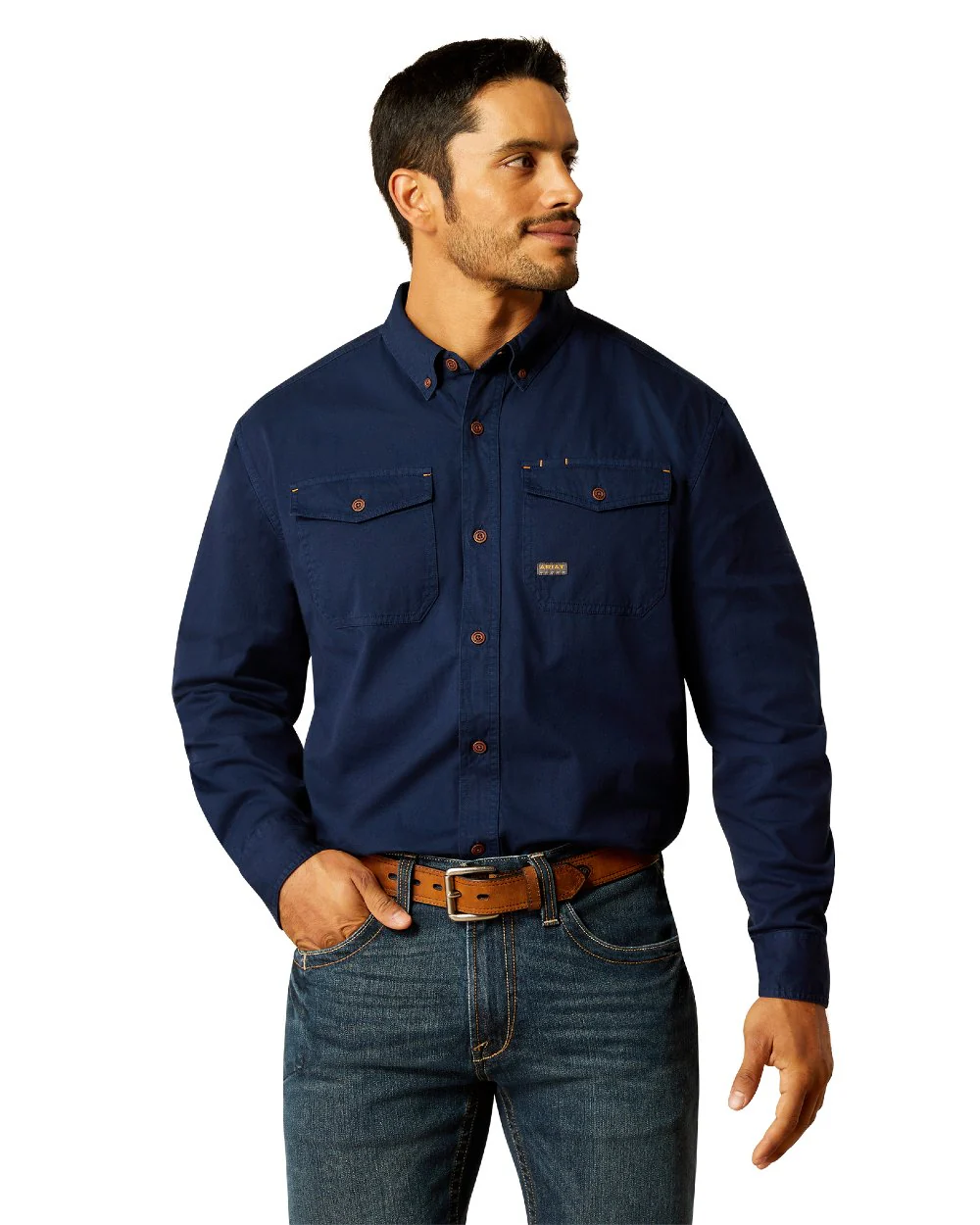Ariat Mens Rebar Washed Twill Work Shirt - Image 6