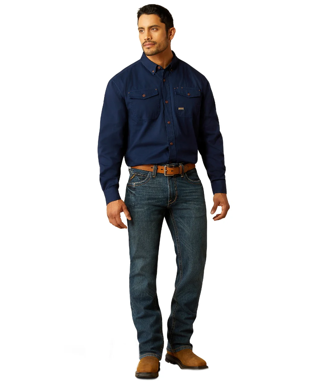 Ariat Mens Rebar Washed Twill Work Shirt - Image 7