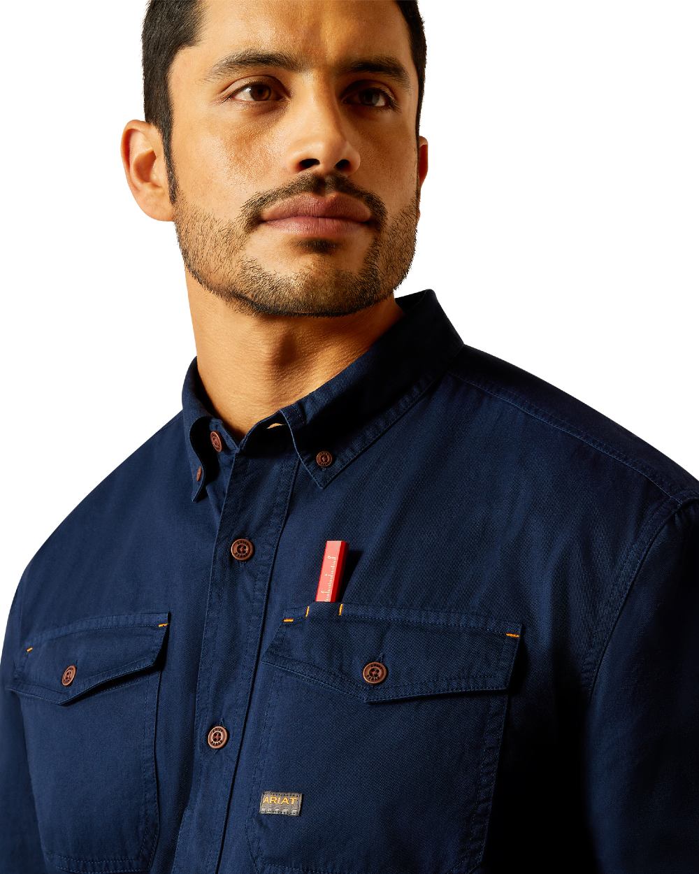 Ariat Mens Rebar Washed Twill Work Shirt - Image 8
