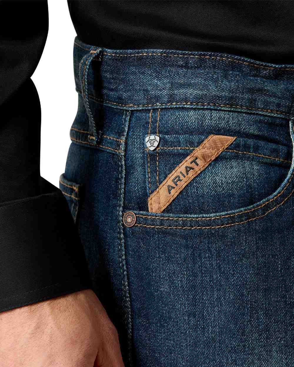 Ariat Mens Rocker Stretch Legacy Stackable Straight Leg Jeans - Image 7