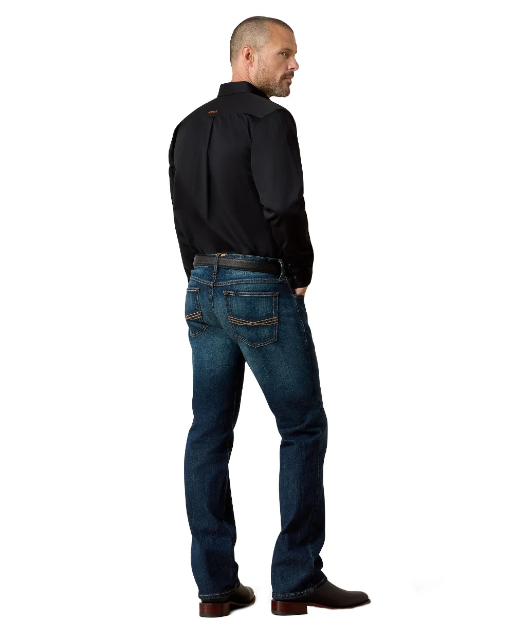 Ariat Mens Rocker Stretch Legacy Stackable Straight Leg Jeans - Image 8