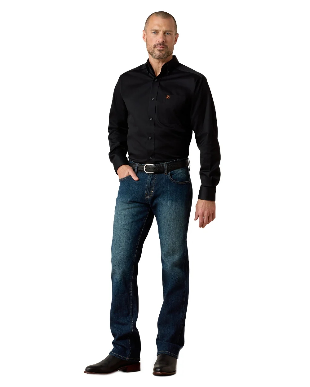 Ariat Mens Rocker Stretch Legacy Stackable Straight Leg Jeans - Image 9