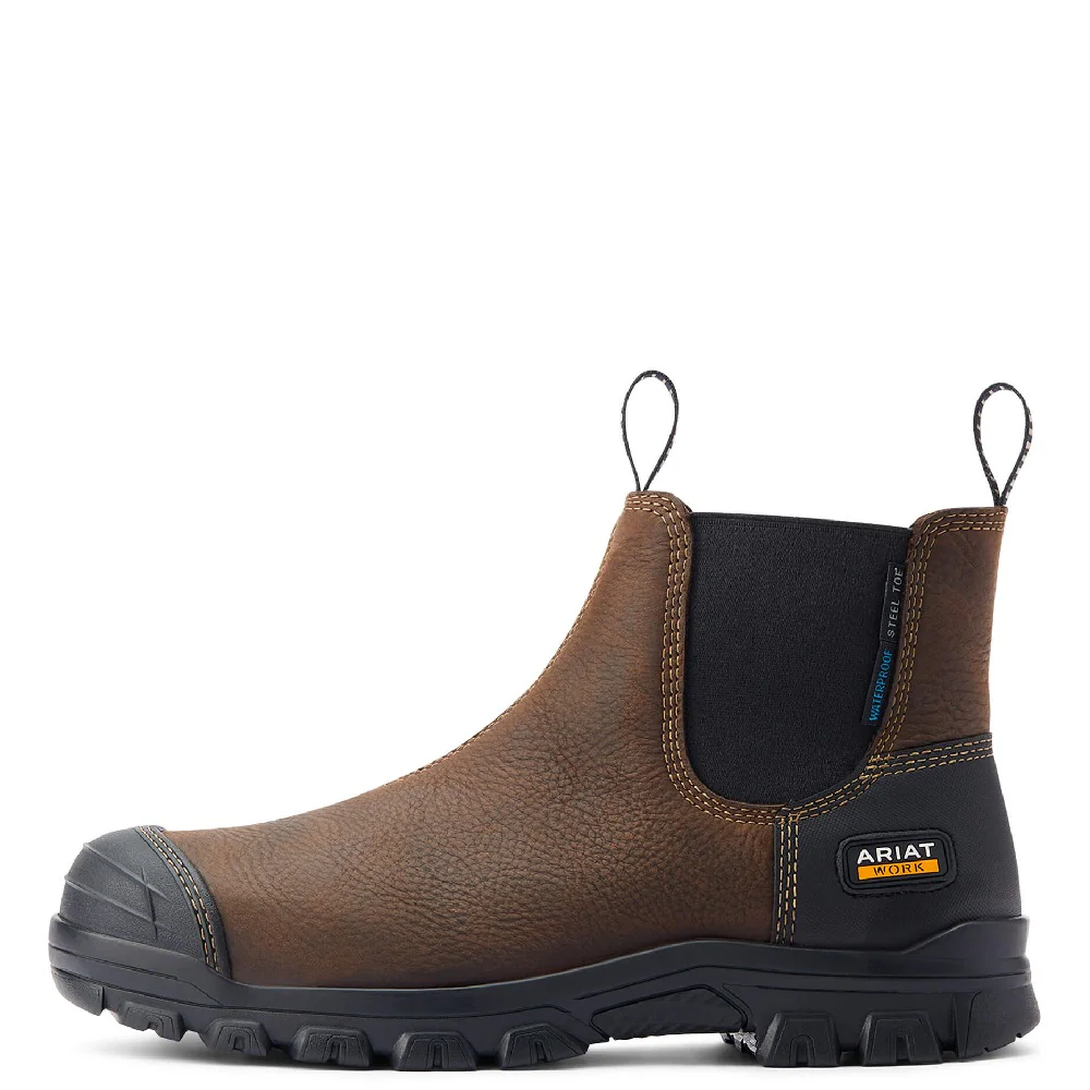 Ariat Mens Treadfast Chelsea Waterproof Steel Toe Work Boots - Image 3