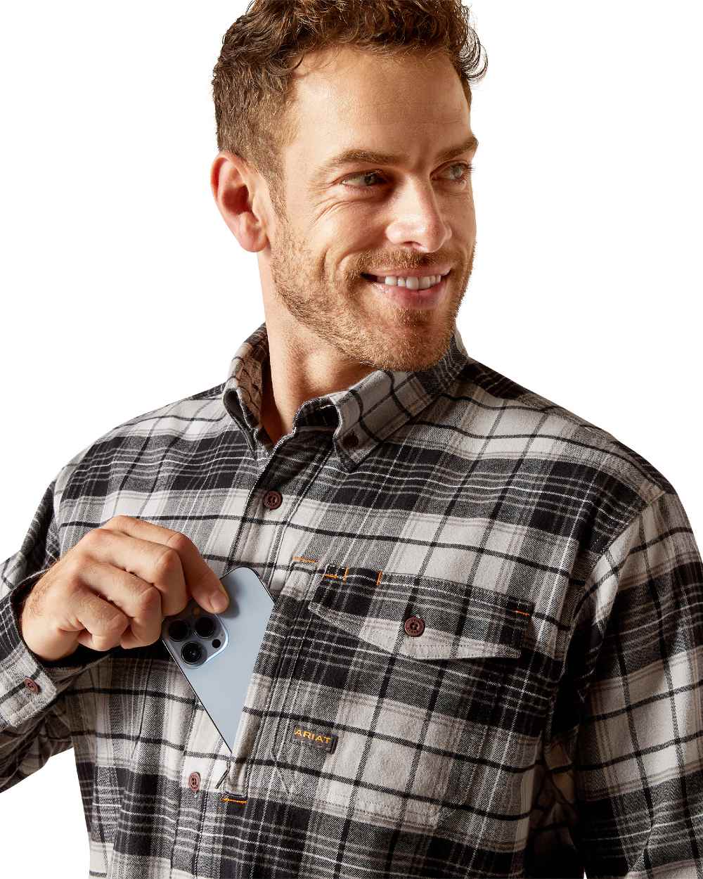 Ariat Rebar Flannel Durastretch Work Shirt - Image 31