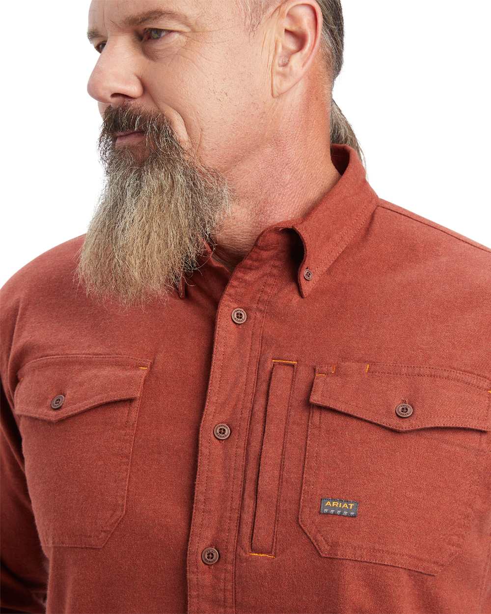 Ariat Rebar Flannel Durastretch Work Shirt - Image 8