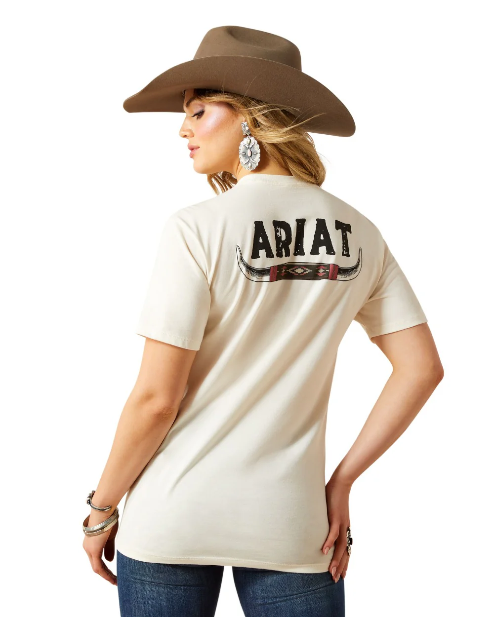 Ariat Womens Ariat Bull Horns T-Shirt - Image 5