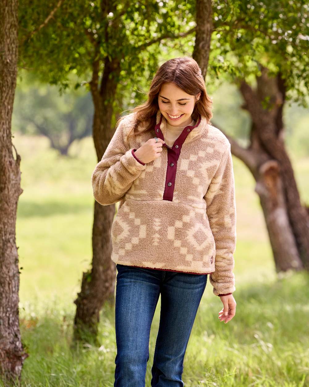 Ariat Womens Berber Snap Front Sweatshirt - Image 10