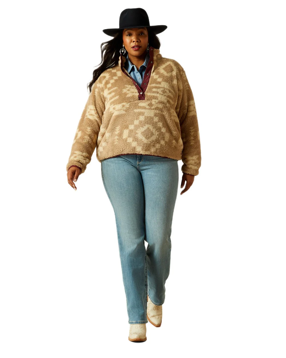 Ariat Womens Berber Snap Front Sweatshirt - Image 13
