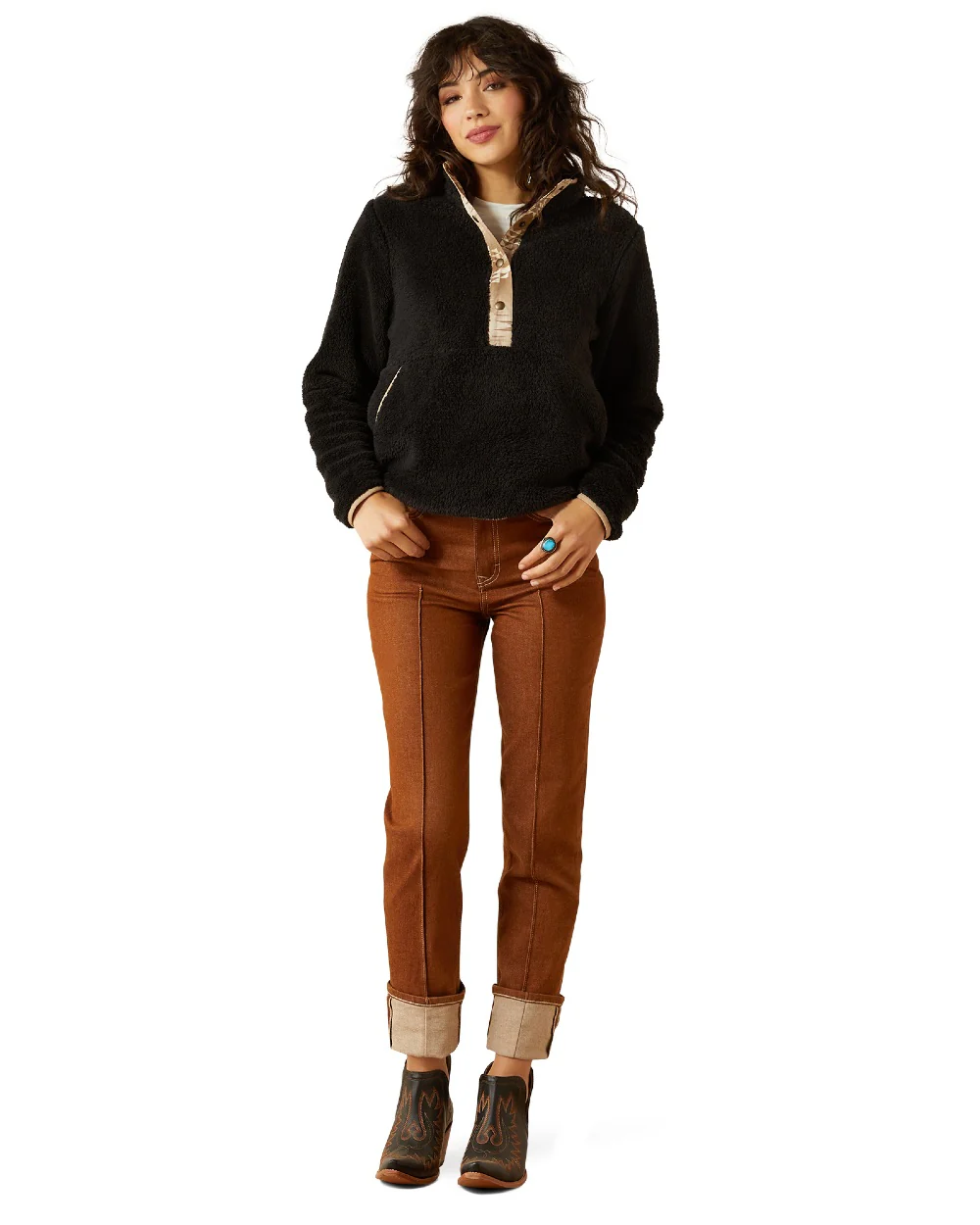 Ariat Womens Berber Snap Front Sweatshirt - Image 6