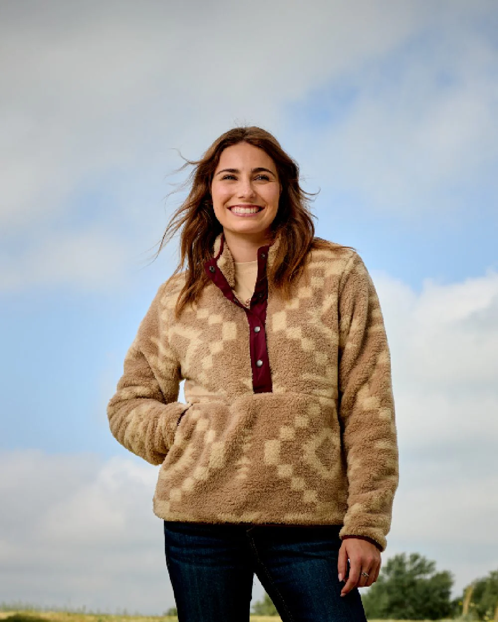 Ariat Womens Berber Snap Front Sweatshirt - Image 9