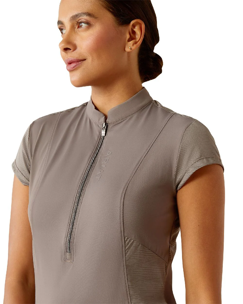 Ariat Womens Breathe Quarter Zip Short Sleeve Baselayer - Image 2