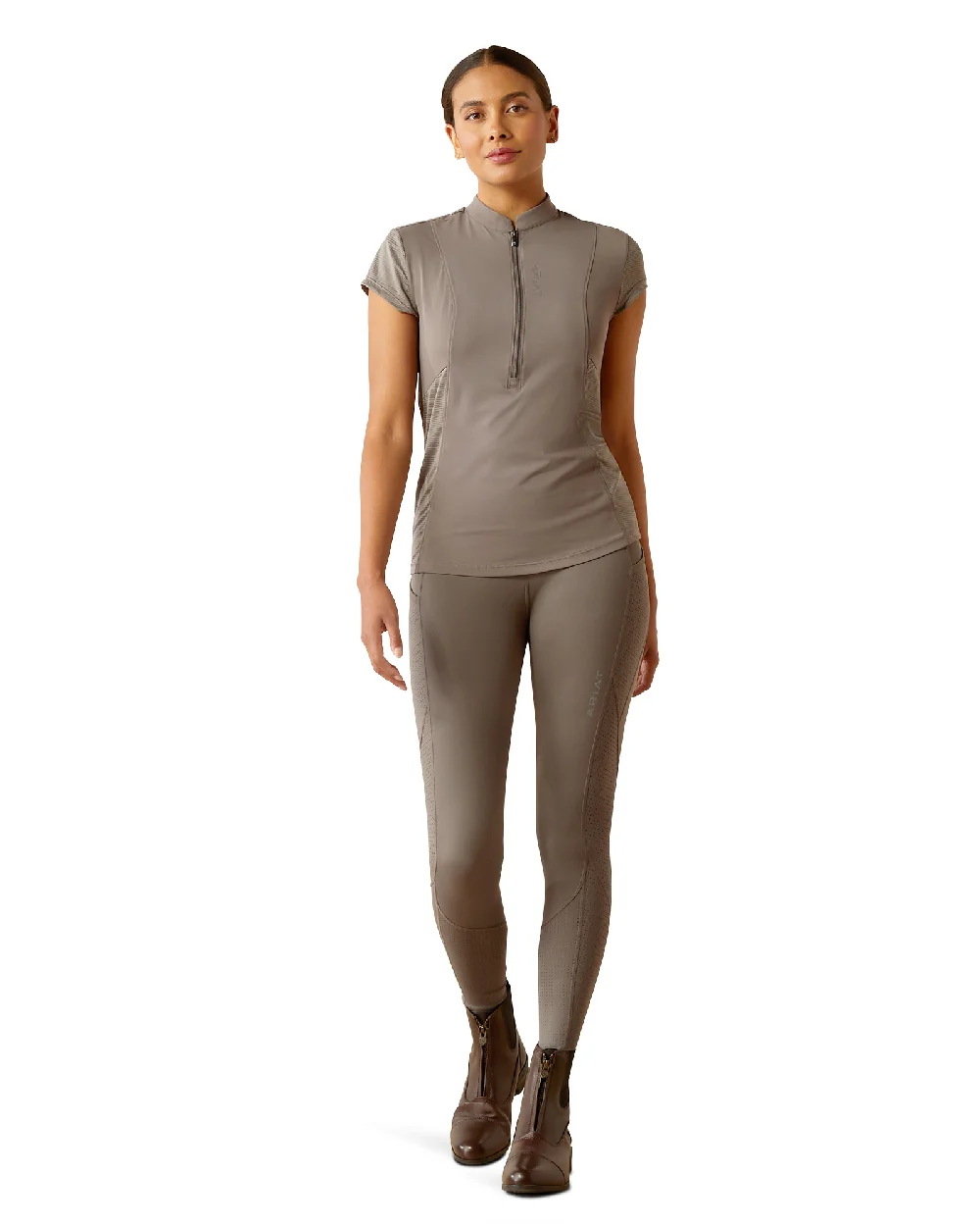 Ariat Womens Breathe Quarter Zip Short Sleeve Baselayer - Image 3