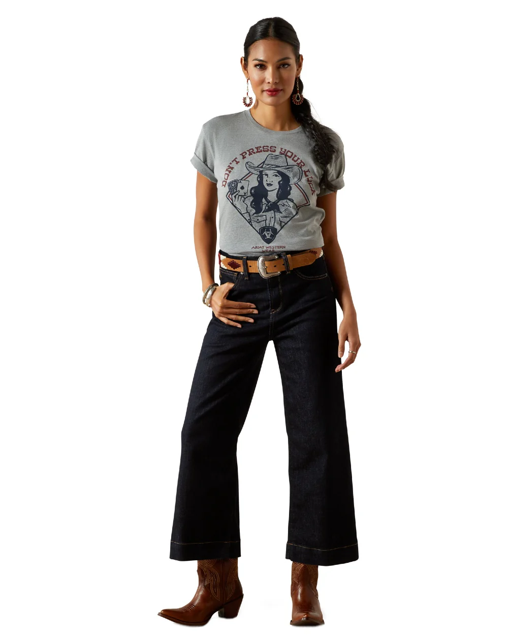Ariat Womens Don't Press Your Luck T-Shirt - Image 2