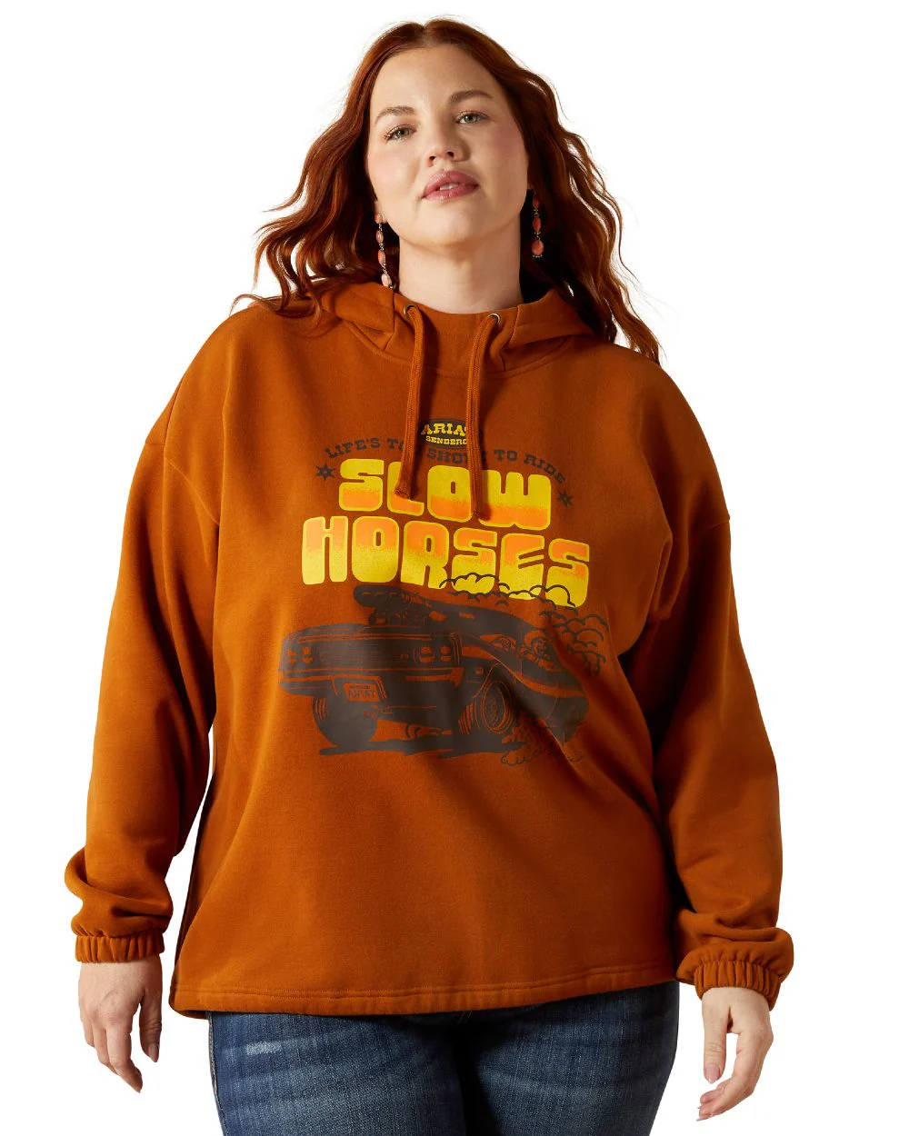 Ariat Womens Essential Sendero Slow Horses Hoodie - Image 2