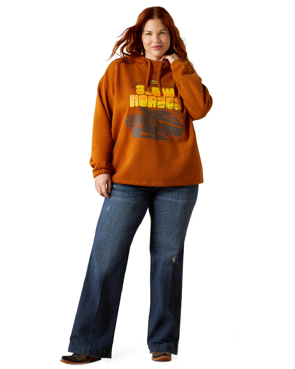 Ariat Womens Essential Sendero Slow Horses Hoodie - Image 7
