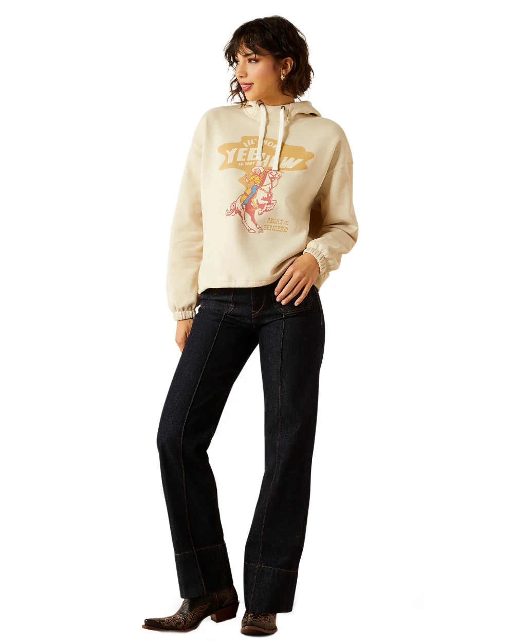 Ariat Womens Essential Sendero Yeehaw Hoodie - Image 2