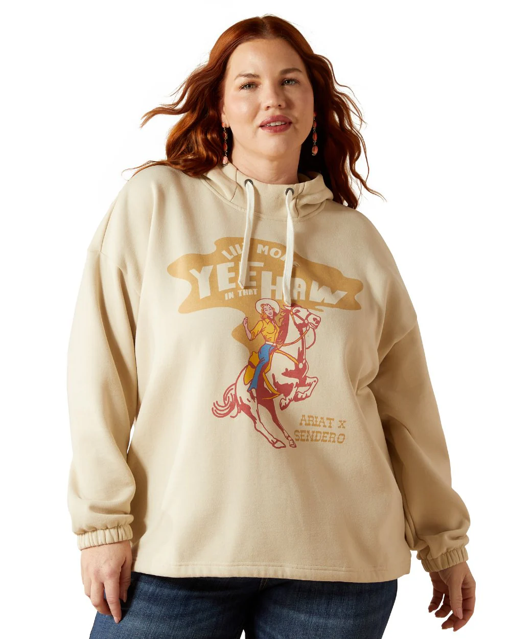Ariat Womens Essential Sendero Yeehaw Hoodie - Image 3