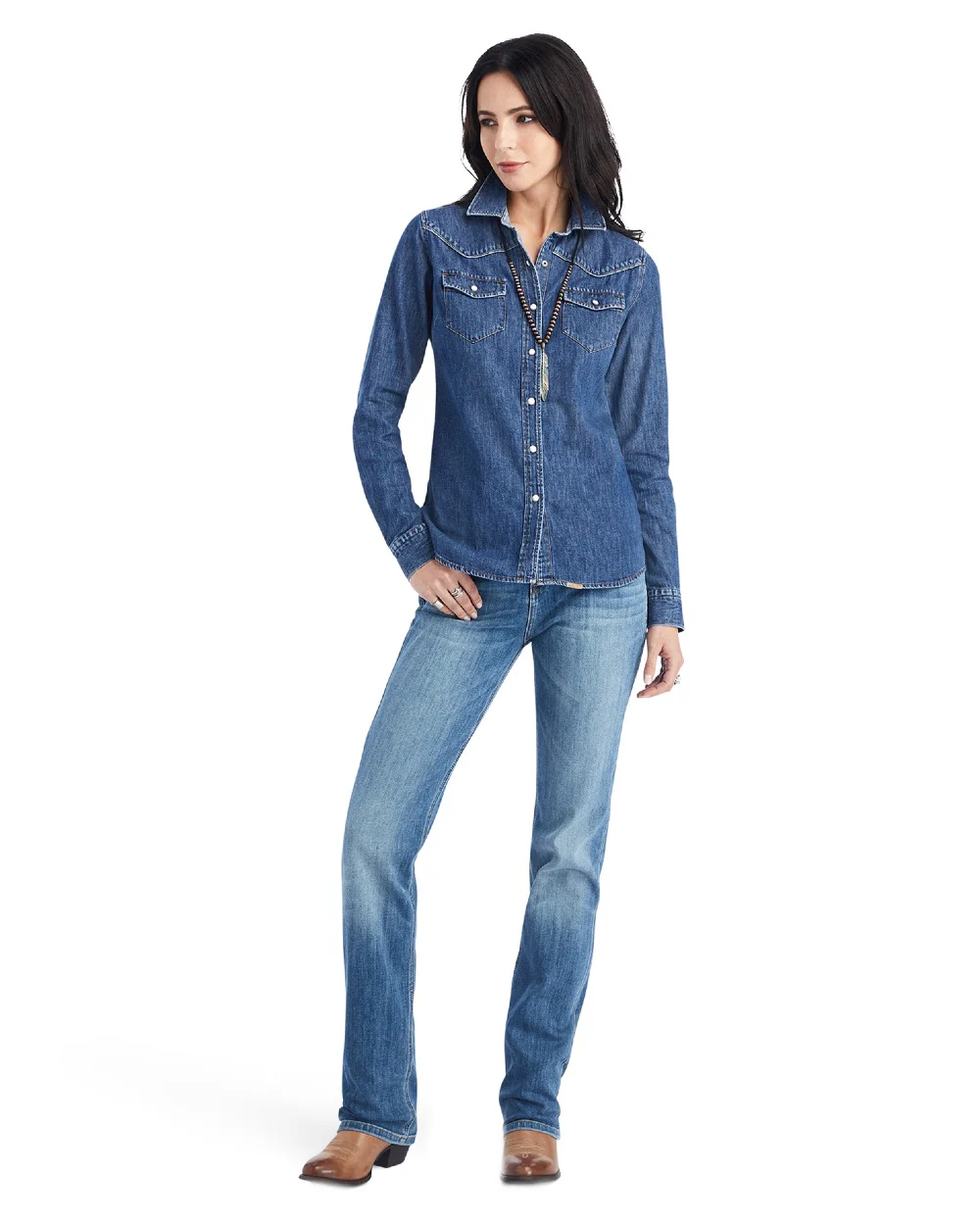 Ariat Womens Farriday Denim Shirt - Image 4