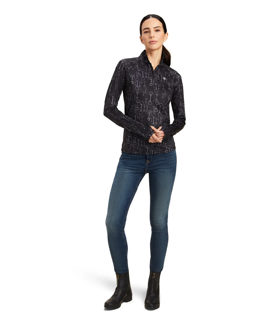 Ariat Womens Lowell 2.0 1/4 Zip Long Sleeve Base Layer - Image 11