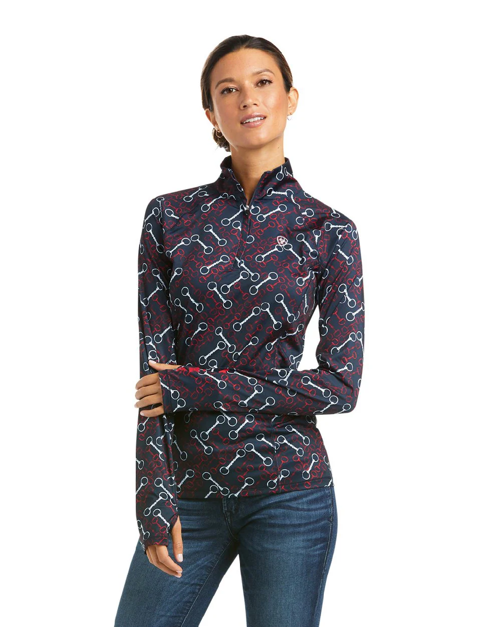Ariat Womens Lowell 2.0 1/4 Zip Long Sleeve Base Layer - Image 6