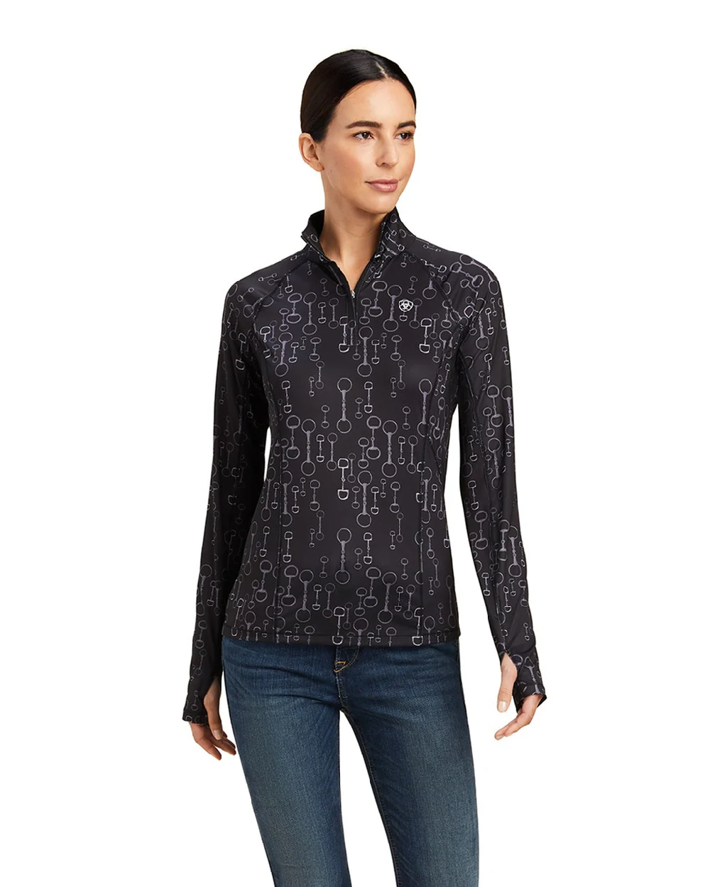 Ariat Womens Lowell 2.0 1/4 Zip Long Sleeve Base Layer - Image 9
