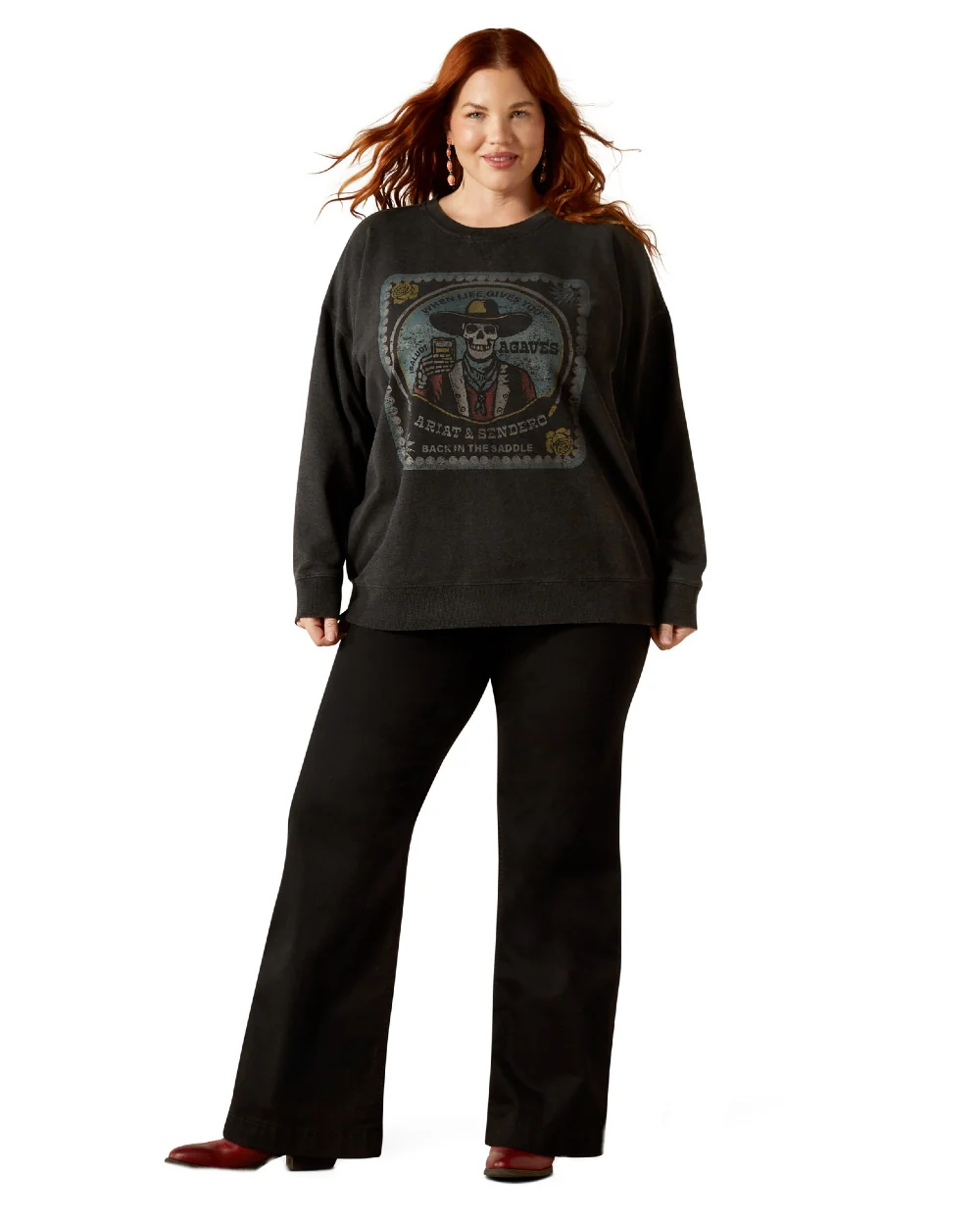 Ariat Womens Oversize Sendero When Life Gives You Agaves Sweatshirt - Image 4