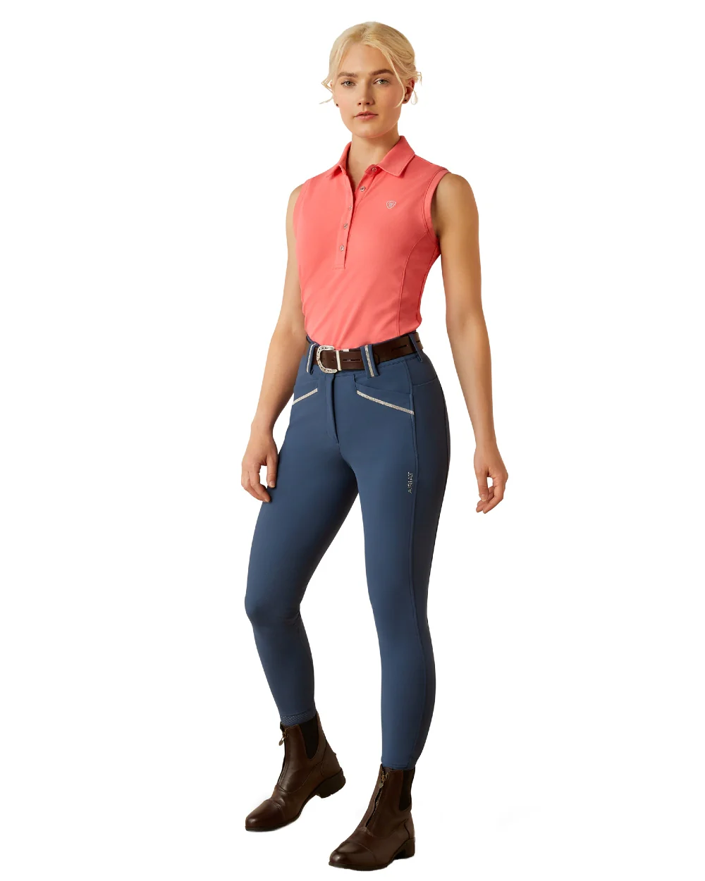 Ariat Womens Prix 3.0 Sleeveless Polo Shirt Clearance - Image 3