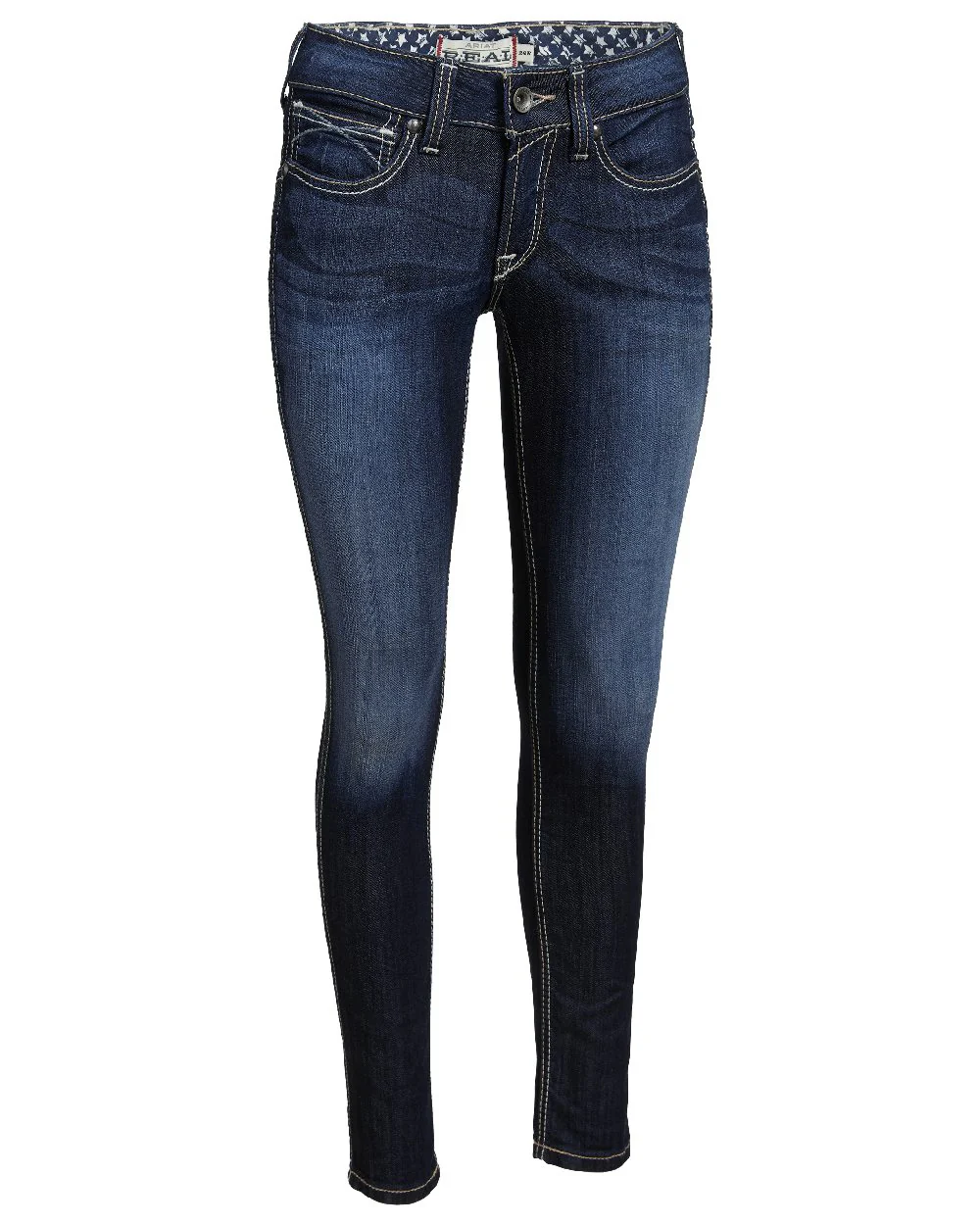 Ariat Womens Real Mid Rise Outseam Ella Skinny Jeans - Image 2
