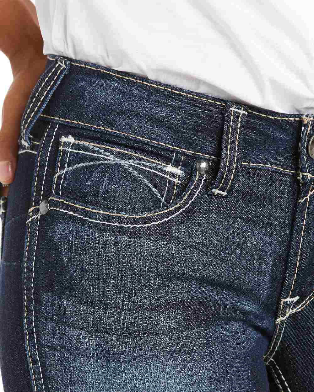 Ariat Womens Real Mid Rise Outseam Ella Skinny Jeans - Image 9