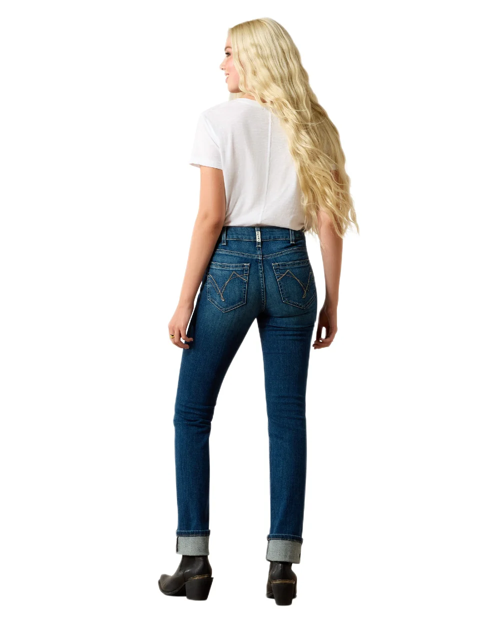 Ariat Womens Real Perfect Rise Abby Straight Jeans - Image 7