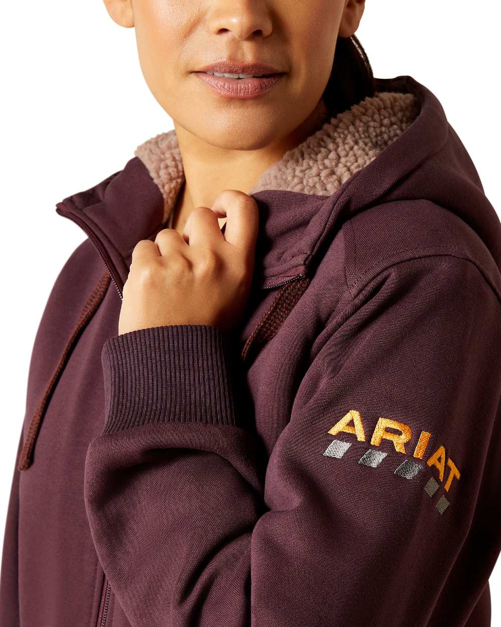 Ariat Womens Rebar All-Weather Sherpa Full Zip Hoodie - Image 11