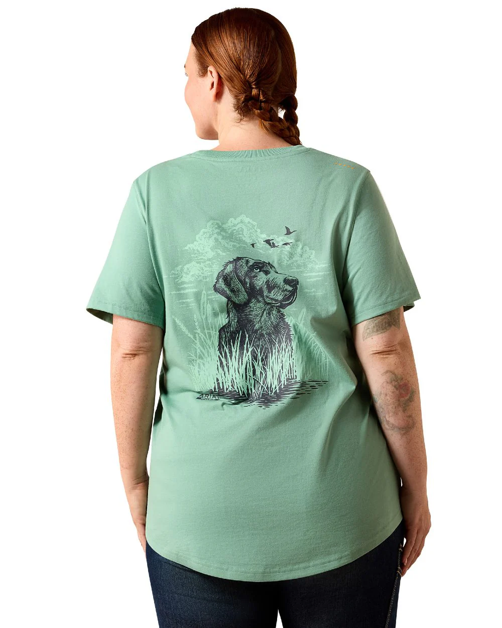Ariat Womens Rebar Workman Field Dog Classic T-Shirt - Image 2