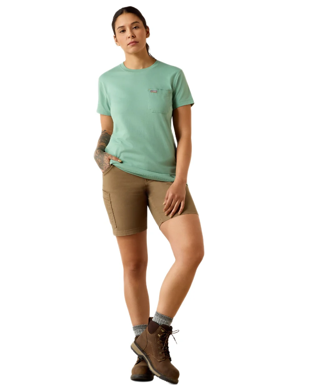 Ariat Womens Rebar Workman Field Dog Classic T-Shirt - Image 6
