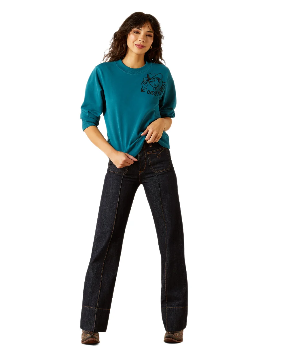 Ariat Womens Sendero West Is Best Sweatshirt - Image 3