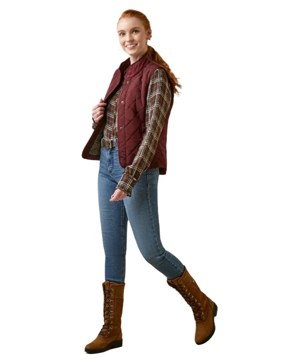 Ariat Womens Woodside Quilted Gilet - Image 43