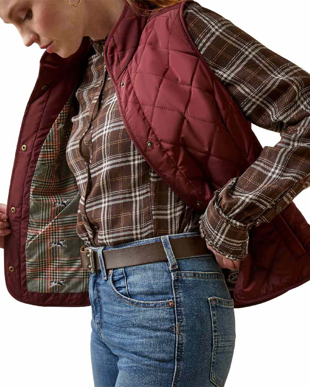 Ariat Womens Woodside Quilted Gilet - Image 46