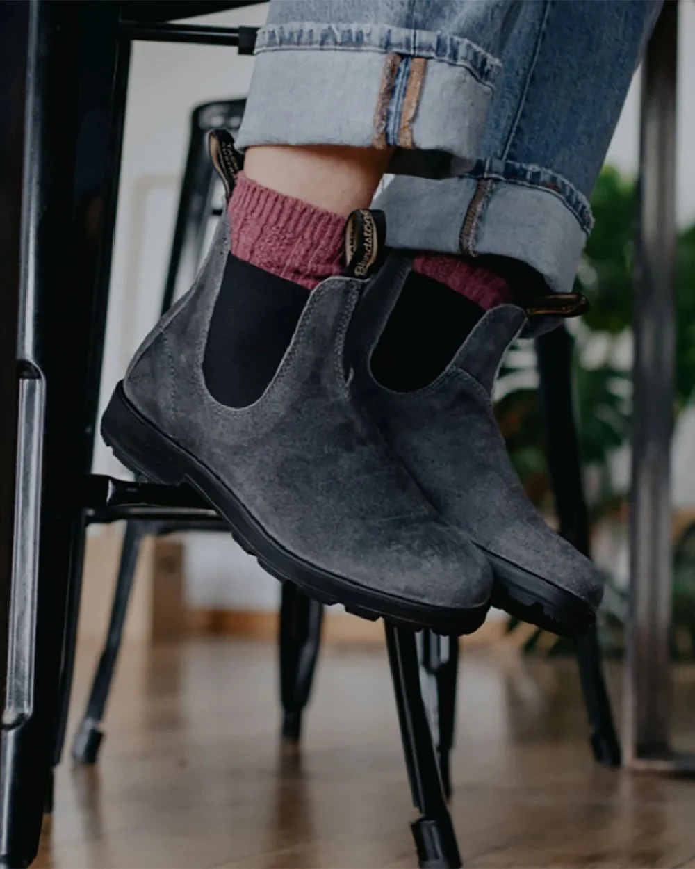 Blundstone 1910 Steel Grey Suede Leather Chelsea Boots - Image 9