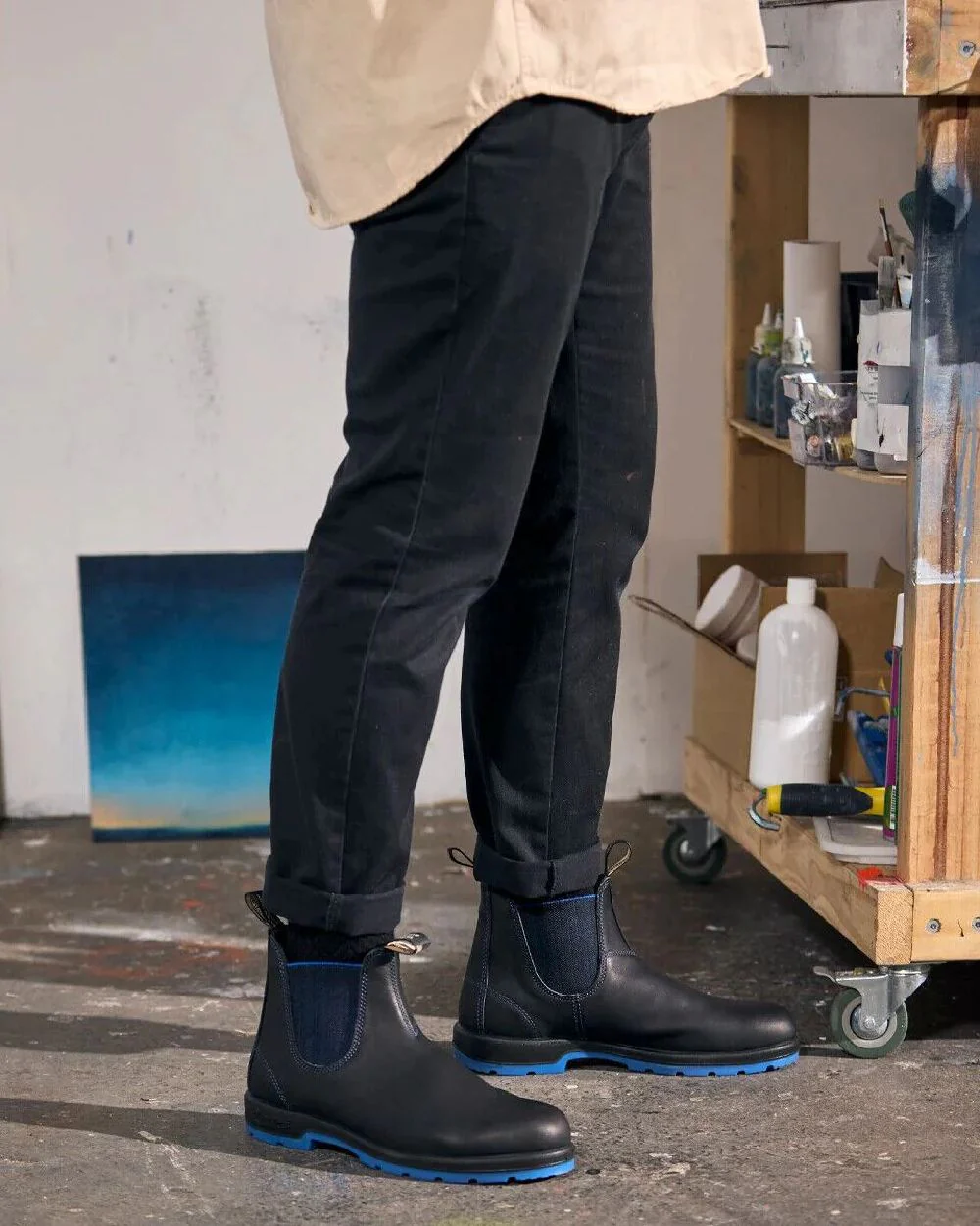 Blundstone 2343 Black Blue Chelsea Boots - Image 3