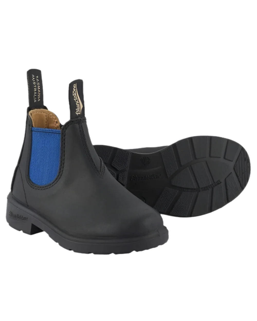 Blundstone Childrens 580 Black Blue Chelsea Boots - Image 8