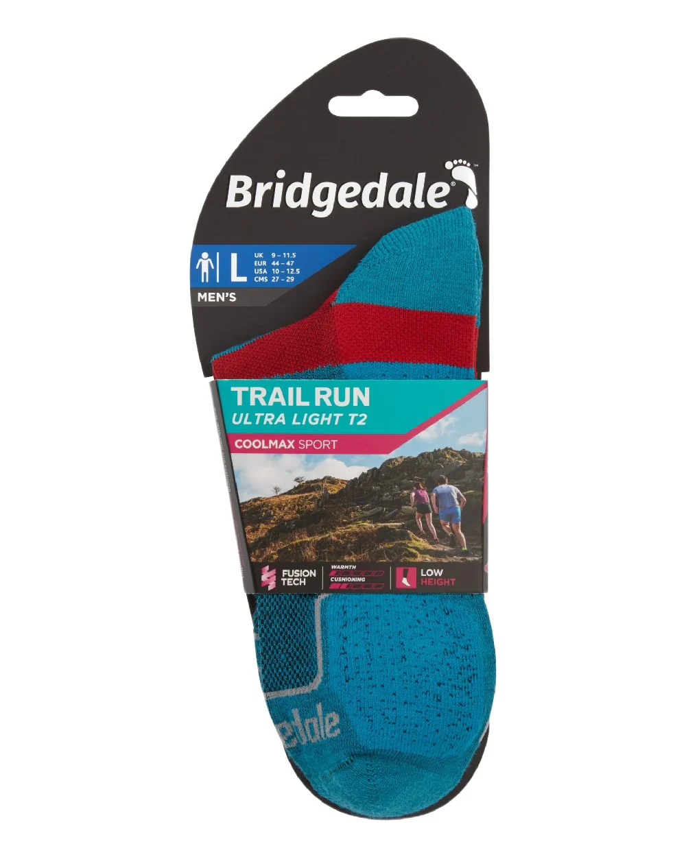Bridgedale Mens Ultra Light T2 Coolmax Sport Low Socks - Image 4
