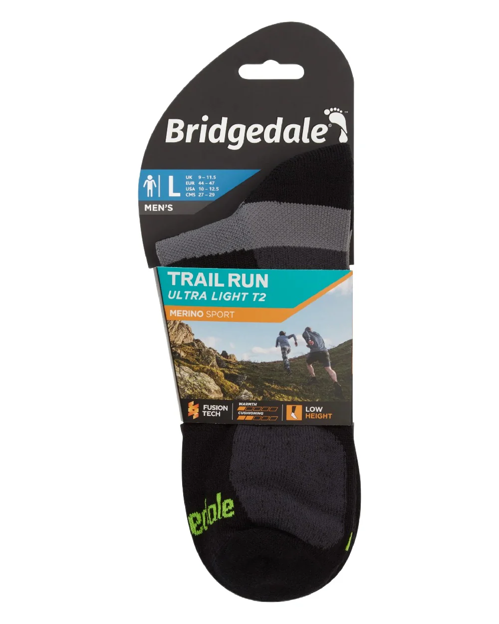 Bridgedale Mens Ultra Light T2 Merino Sport Low Socks - Image 2