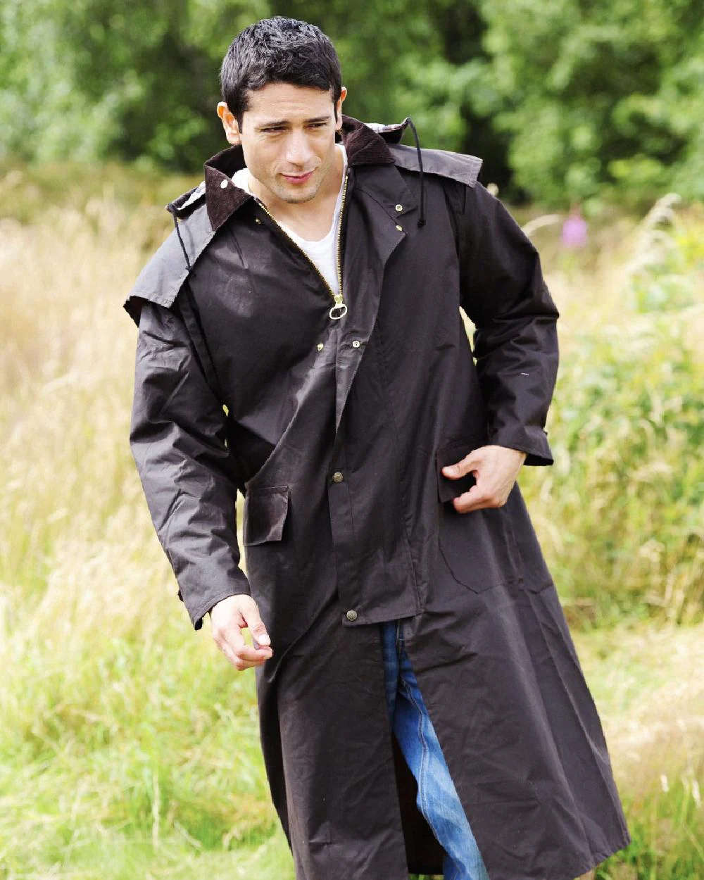 Bronte Long Wax Cotton Coat - Image 4
