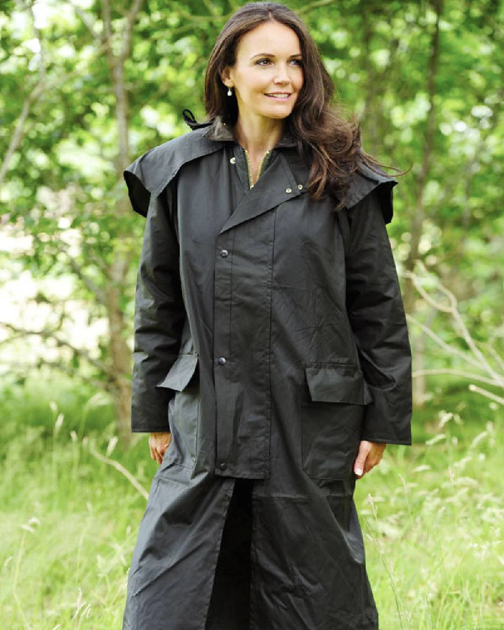 Bronte Long Wax Cotton Coat - Image 5