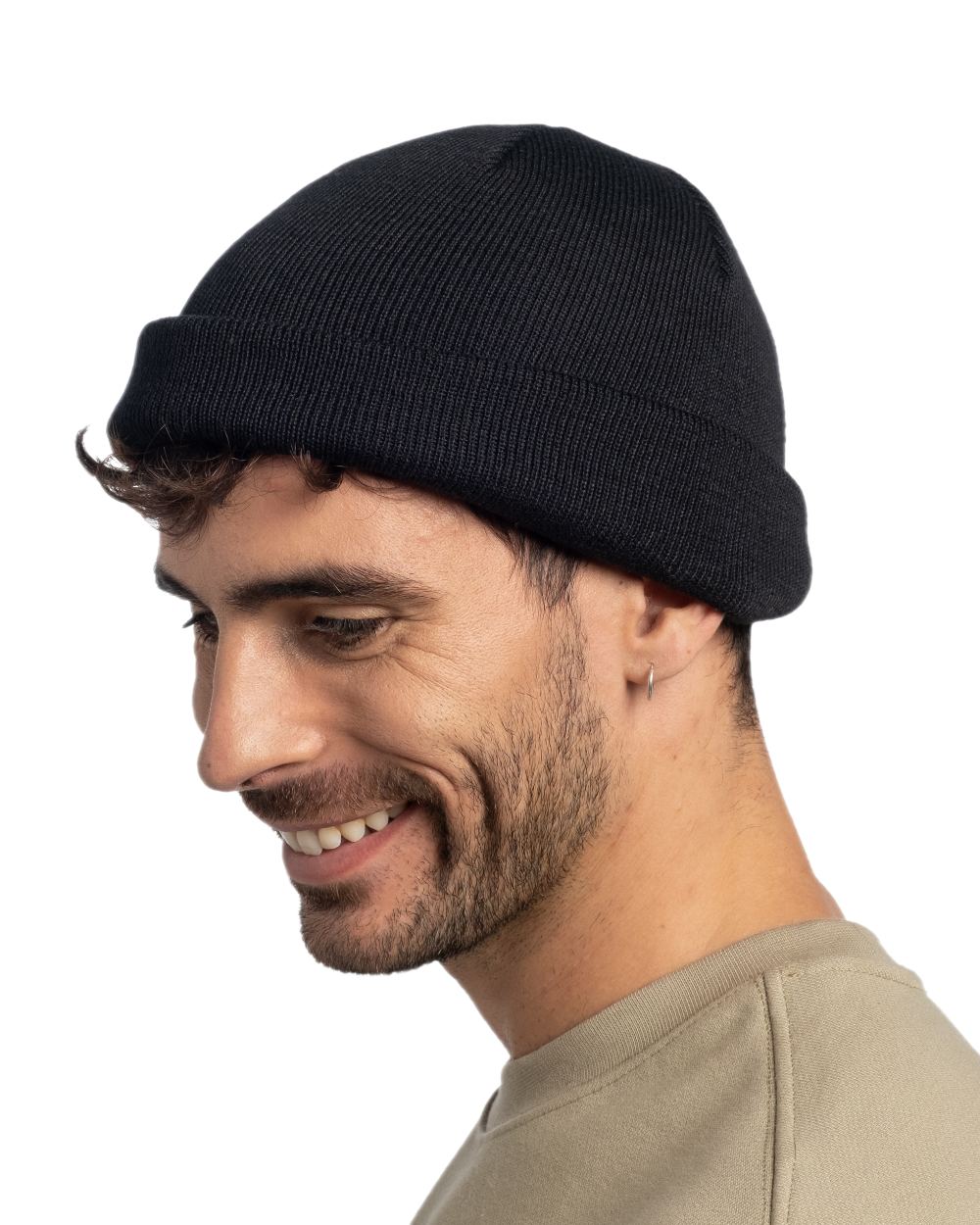 Buff Lilon Fisherman Knitted Beanie - Image 2