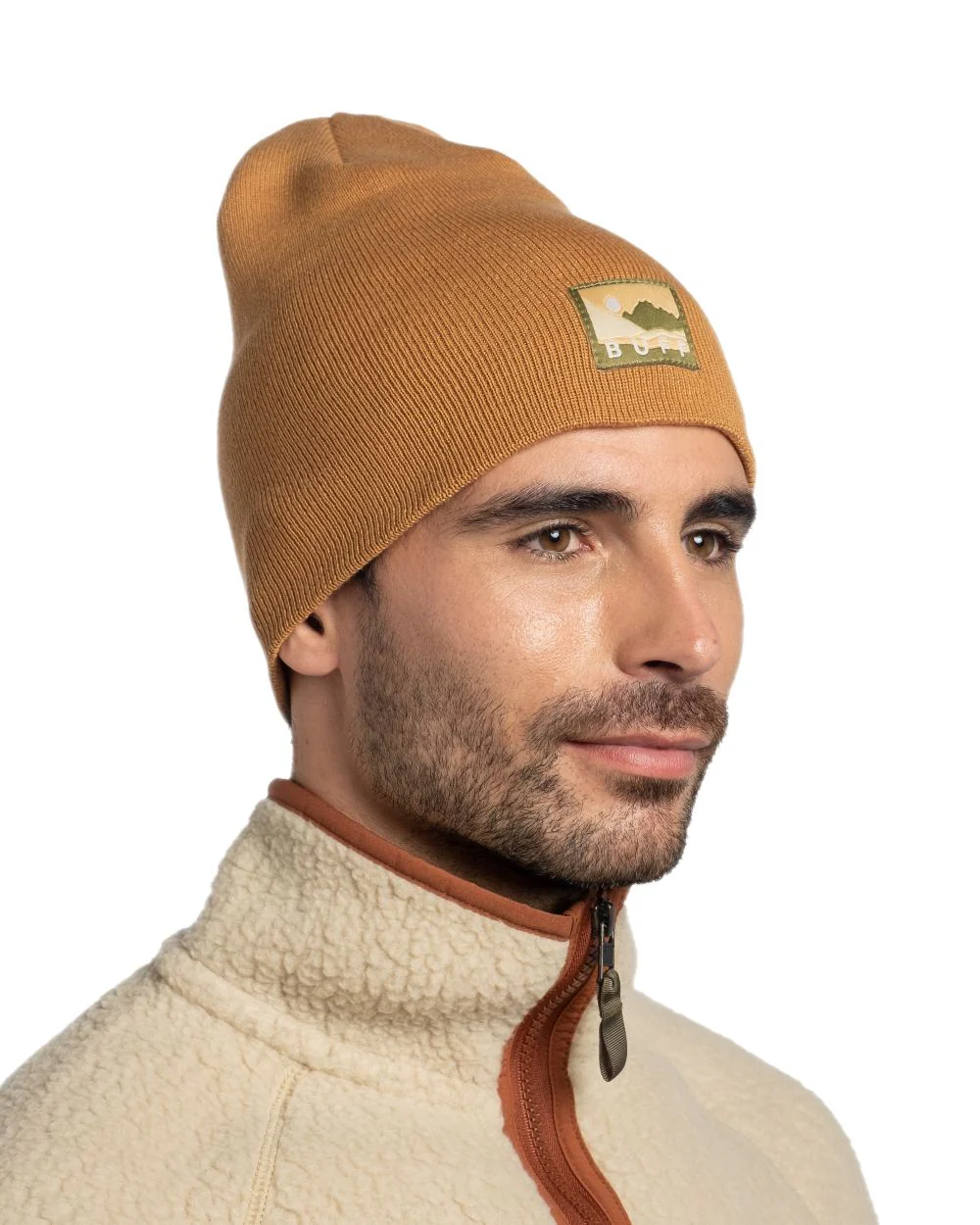 Buff Lilon Knitted Long Beanie - Image 2