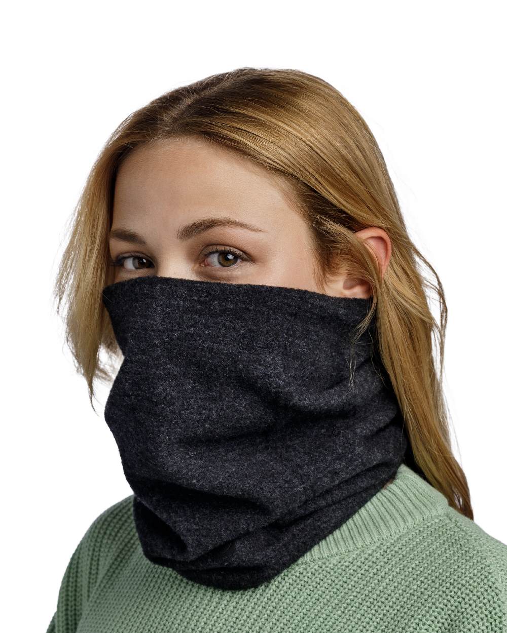 Buff Merino Fleece Neck Warmer - Image 4