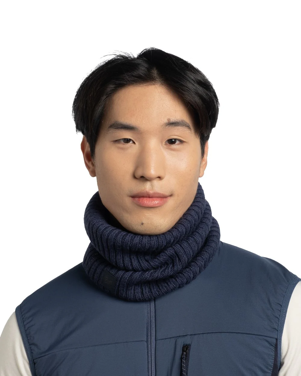 Buff Norval Merino Wool Knitted Neck Warmer - Image 2
