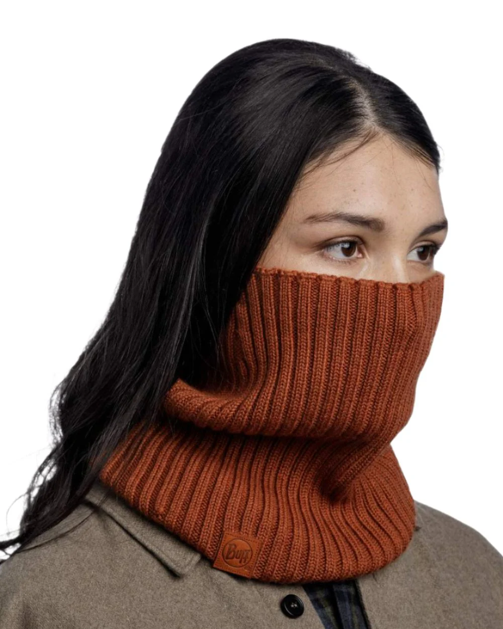 Buff Norval Merino Wool Knitted Neck Warmer - Image 4